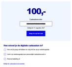 (€100) Bol Cadeaukaart, Eén persoon, Cadeaubon, Warenhuis- of Winkelbon