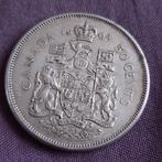 Zilveren Munt 50 Cents 1964 Canada Elizabeth II, Postzegels en Munten, Munten | Amerika, Verzenden, Noord-Amerika