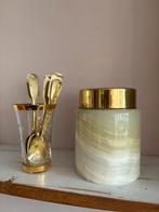 Vintage onyx sigaretten dispenser, Verzamelen, Rookartikelen, Aanstekers en Luciferdoosjes, *, Tabaksdoos of Verpakking, Gebruikt