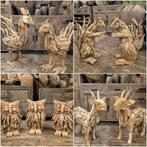 Handgemaakte Teakhouten Beelden, Ophalen, Nieuw, Hout, Dierenbeeld