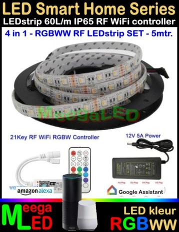 LED Tuya Smart Home Wifi RGB-WW RF LEDstrip Set 60LED - 5 m beschikbaar voor biedingen