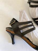 J311 Pedro Garcia maat 38 leren open designer schoenen pumps, Zwart, Zo goed als nieuw, Pedro Garcia, Sandalen of Muiltjes