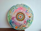 Kleurrijke Mandala op Hout, Ophalen of Verzenden