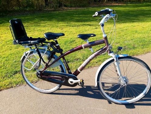 SPARTA PAPAFIETS met kinderzitjes, Fietsen en Brommers, Fietsen | Heren | Herenfietsen, Zo goed als nieuw, Sparta, 53 tot 57 cm