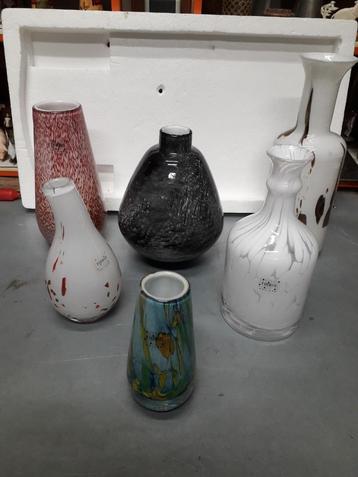 GROTE COLLECTIE VINTAGE FIDRIO GLAZEN VAZEN in NIEUWSTAAT beschikbaar voor biedingen