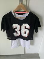 Wit sporttopje met zwart gaastruitje 🖤maat 158/164 van H&M, Meisje, H&M, Sport- of Zwemkleding, Ophalen of Verzenden