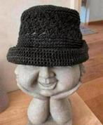 Brocante Dames/Heren Hoed (en) zwart -Goud/Bruin . Een Maat, Ophalen of Verzenden, Zo goed als nieuw