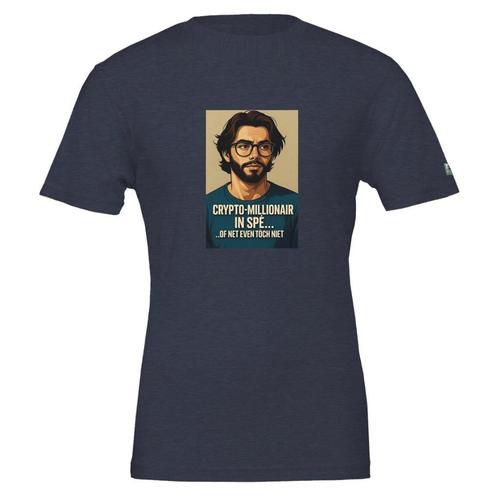 Retro T-shirt “Crypto-Millionair In Spé… Of Net Éven Tóch Ni, Kleding | Heren, T-shirts, Nieuw, Verzenden