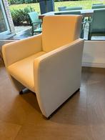 Eetkamerstoelen, Huis en Inrichting, Stoelen, Twee, Wit, Leer, Zo goed als nieuw