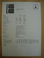 Mercedes 406 408 Technische Specificatie folder 1969 CF 406D, Ophalen, Mercedes, Zo goed als nieuw, Mercedes-Benz