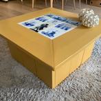 Hippy shake salontafel met Delftsblauwe tegeltjes, Huis en Inrichting, Ophalen, Gebruikt, 50 tot 100 cm, Vierkant
