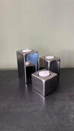 Theelichten drie stuks, Ophalen of Verzenden, Zo goed als nieuw