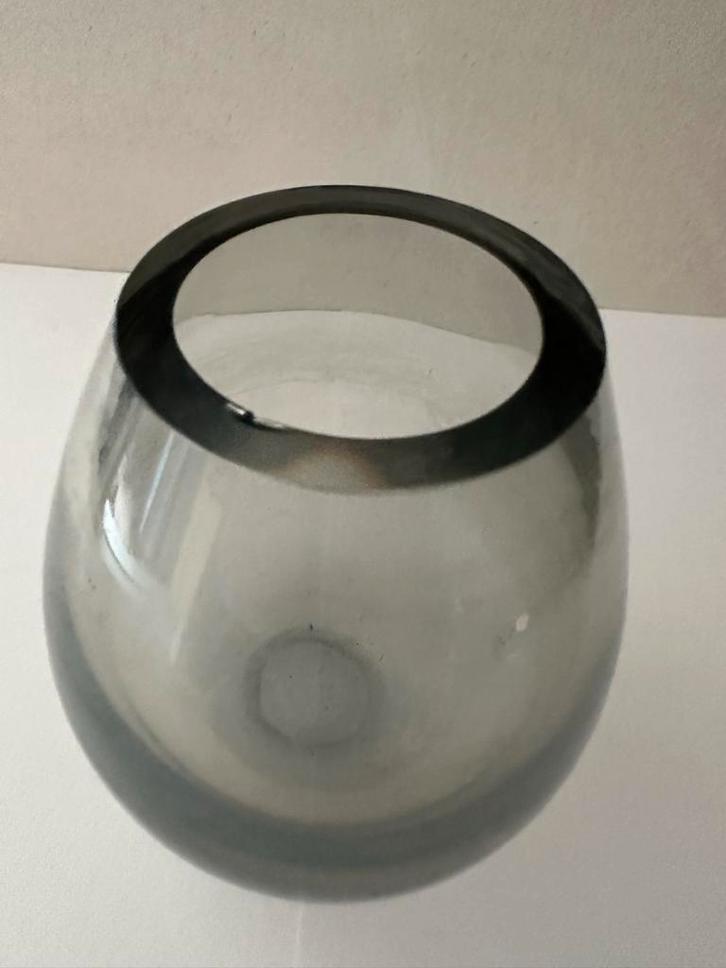 Vaas mogelijk  Holmegaard Drop- Per Lütken - Rookgrijs, Huis en Inrichting, Woonaccessoires | Vazen, Gebruikt, Overige kleuren