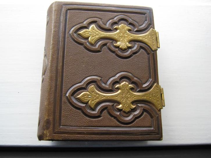 Antiek Foto Boek met dubbele koperen sluitingen, Antiek en Kunst, Antiek | Boeken en Bijbels, Verzenden