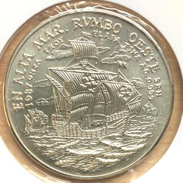 Mexico 1987 1 Oz 999 zilver Columbus Santa Maria beschikbaar voor biedingen