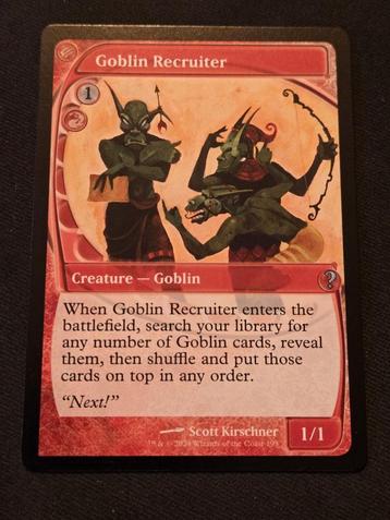 Goblin Recruiter beschikbaar voor biedingen