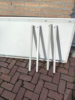 Wit tafelblad met poten, 100 tot 150 cm, Tafelblad, Modern, Rechthoekig