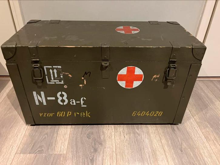 Legerkist origineel, Huis en Inrichting, Woonaccessoires | Kisten, Gebruikt, Minder dan 50 cm, Minder dan 50 cm, 50 tot 100 cm