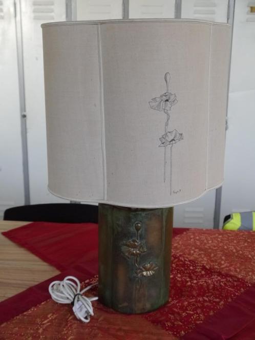 tafellamp Pragos 3, Huis en Inrichting, Lampen | Tafellampen, Gebruikt, 50 tot 75 cm, Metaal, Stof, Ophalen of Verzenden