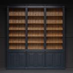 Massief Houten Boekenkast Maatwerk Bibliotheekkast Inndoors, Glas, Inndoors, 25 tot 50 cm, Met deur(en)