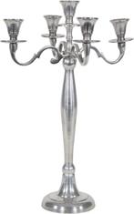 Set van 4 kandelaars – 60 cm – gepolijst aluminium, Ophalen, 50 tot 75 cm, Zo goed als nieuw, Grijs