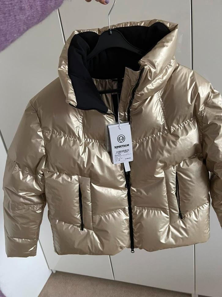 SPORTALM Orlando Metallic Goud ski jas, Kleding | Dames, Wintersportkleding, Zo goed als nieuw, Jack, Maat 38/40 (M), Ophalen of Verzenden