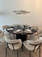 Ronde Zwarte Eettafel 140cm, Ophalen, Gebruikt, Rond, 100 tot 150 cm