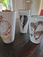 Vintage Vaasjes met Meisjes - Retro, Ophalen