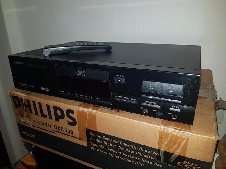 Philips DCC 730  DCC recorder, Audio, Tv en Foto, Cassettedecks, Enkel, Philips, Auto-reverse, Tape counter, Ophalen