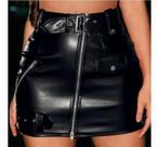 Sexy rokje leatherlook, Verzenden, Zwart, Nieuw, Maat 36 (S)