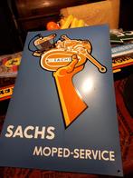 Super mooi groot emaile bord 60x40cm  Sachs moped  service, Ophalen of Verzenden, Zo goed als nieuw, Reclamebord