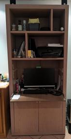 Bureaukast met opbergruimte, Huis en Inrichting, Kasten | Computermeubels, Eikenhout, 70 tot 120 cm, Ophalen of Verzenden, Zo goed als nieuw