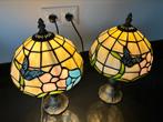 Tiffany tafellamp, set van 2, Ophalen, Tiffany, Minder dan 50 cm, Glas