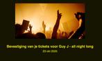 Guy J all night long ADE, Tickets en Kaartjes, Eén persoon, November