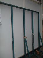 Dubbele garage deuren met kozijn, Ophalen of Verzenden, Nieuw, Hout