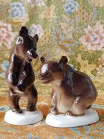 Bruine beren mooi stel originele oude beeldjes van porselein