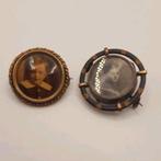 Antieke foto broches, Ophalen of Verzenden, Overige materialen, Broche