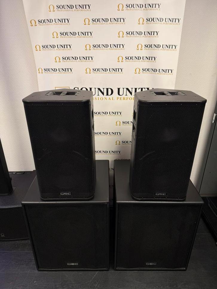 QSC HPRi SERIES! HPR122i / HPR181i actieve geluidsset, Audio, Tv en Foto, Luidsprekers, Zo goed als nieuw, Front, Rear of Stereo speakers