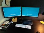 2x 21,5” Dell schermen met monitor arm, Computers en Software, Desktop Pc's, Ophalen, Zo goed als nieuw, Dell