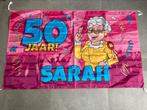 Sarah vlag banner groot 1.50X90 Sara 50 jaar 5 euro!, Diversen, Vlaggen en Wimpels, Ophalen of Verzenden, Zo goed als nieuw