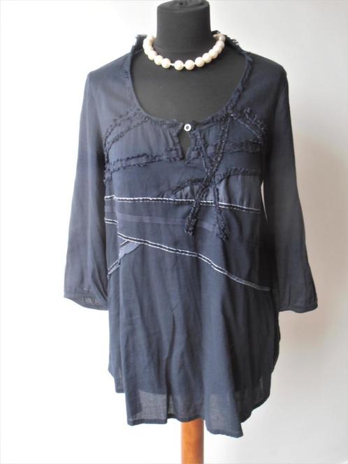 Sandwich - prachtige blauwe tuniek blouse - 38, Kleding | Dames, Blouses en Tunieken, Zo goed als nieuw, Maat 38/40 (M), Blauw