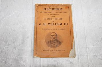 Feestliederen z.m willem lll 1874 beschikbaar voor biedingen