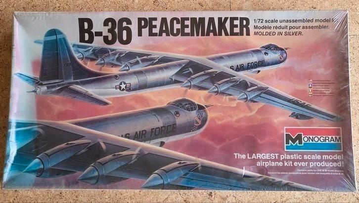 Monogram  B-36 Peacemaker 1:72 Sealed eerste uitgave 1980, Hobby en Vrije tijd, Modelbouw | Vliegtuigen en Helikopters, Zo goed als nieuw