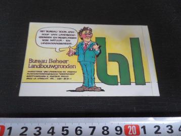 sticker bureau beheer landbouwgronden strip man  beschikbaar voor biedingen