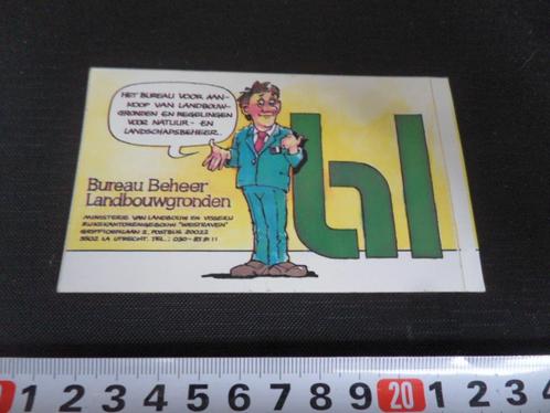 sticker bureau beheer landbouwgronden strip man, Verzamelen, Stickers, Zo goed als nieuw, Bedrijf of Vereniging, Ophalen
