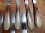 8 art deco dinermessen met bakelieten heft, Pradel, Antiek en Kunst, Antiek | Bestek, Ophalen of Verzenden