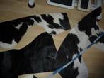 Koehuid nr 7 soepel echt leer rundleer hair on hide, Verzenden, Zwart, Leer of Kunstleer, Nieuw