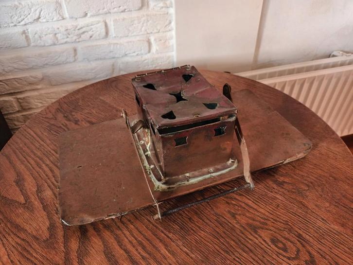 Oude koperen wagenstoofd, Antiek en Kunst, Antiek | Tin, Ophalen of Verzenden