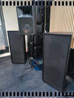 🟨🟩2 x dubbel 15 bass speaker || 2 x 600 watts, Subwoofer, Zo goed als nieuw, 120 watt of meer, Ophalen