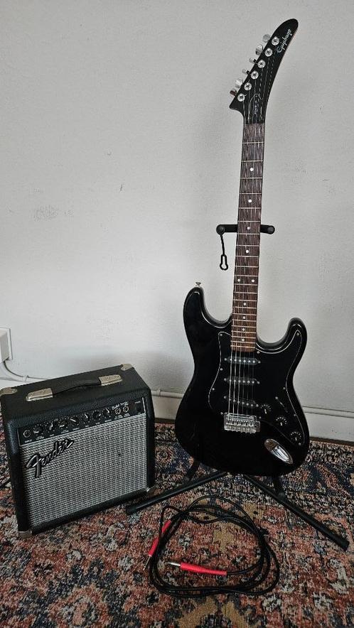 Elektrische gitaar set Epiphone  + Fender versterker, Muziek en Instrumenten, Snaarinstrumenten | Gitaren | Elektrisch, Gebruikt